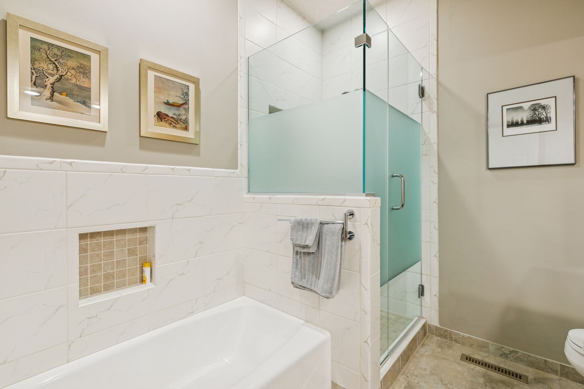 Main bath tub and shower